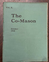 THE CO=MASON Journal - 1st, Oct. 1918 - MEN WOMEN FREEMASONRY MASONIC MYSTERIES
