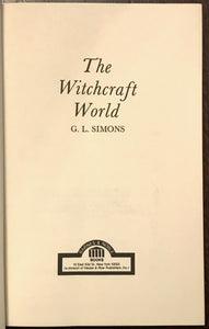 THE WITCHCRAFT WORLD - 1st Ed, 1974 - WITCHES WICCA OCCULT MYTHOLOGY PRACTICE