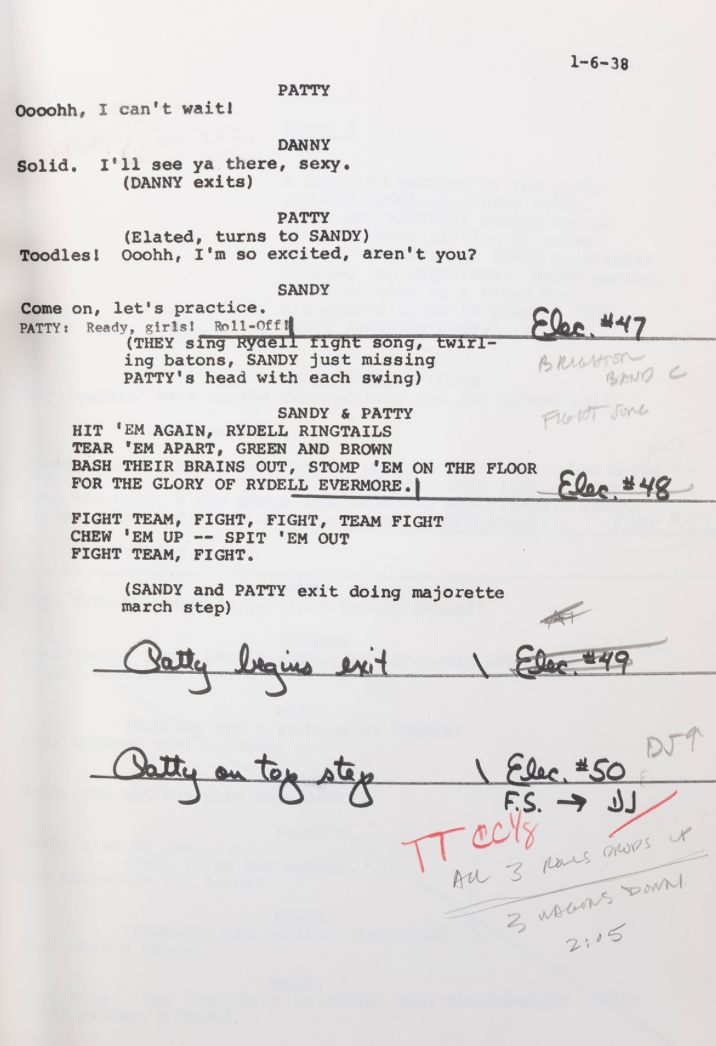 Grease Script Pdf ORIGINAL BROADWAY