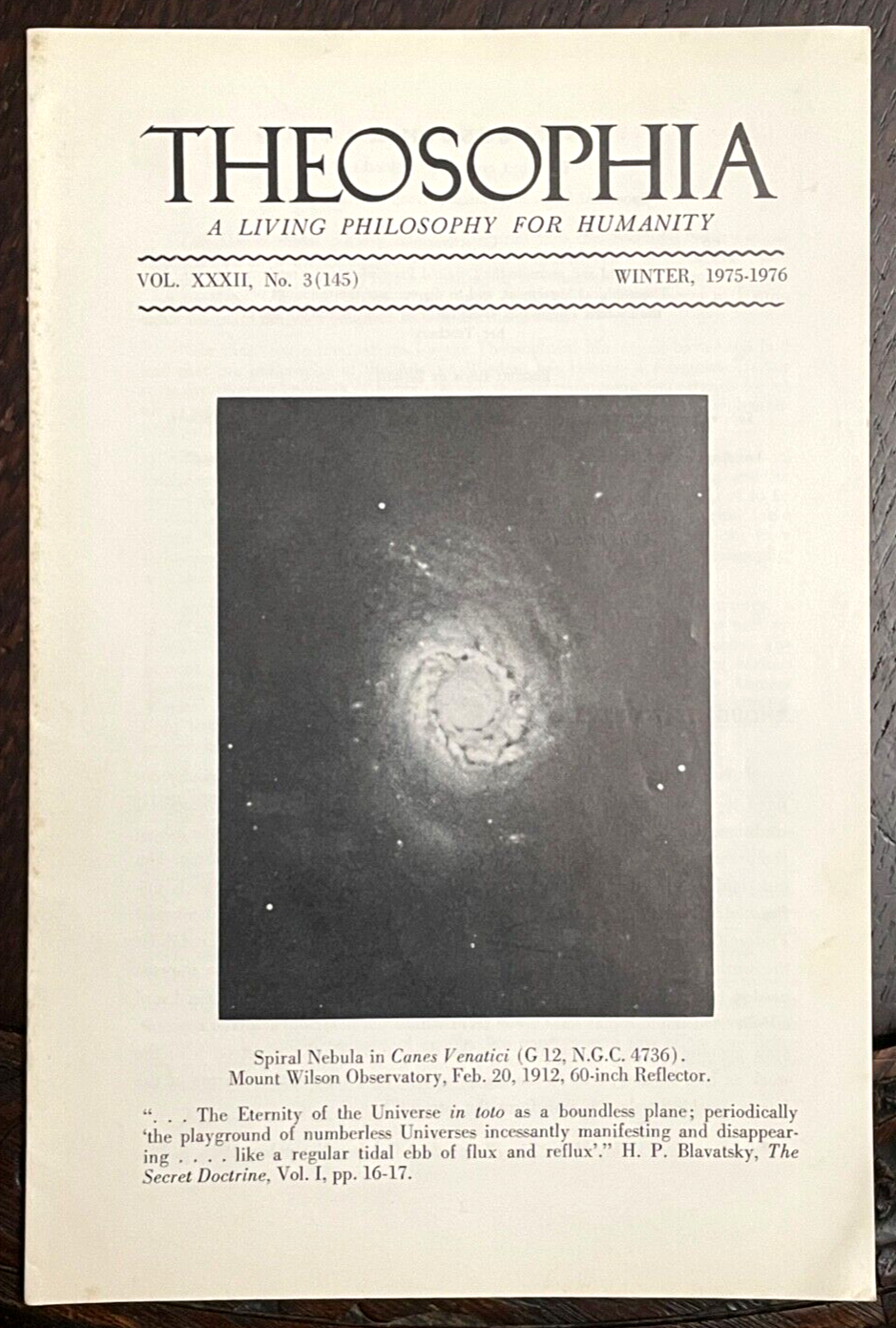 THEOSOPHIA MAGAZINE, Winter 1975-6 - THEOSOPHICAL Journal, SOUL ENLIGHTENMENT