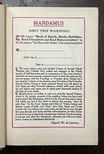 1907 SACRED BOOK OF DEATH SPIRITISM SOUL REINCARNATION - LW de Laurence OCCULT