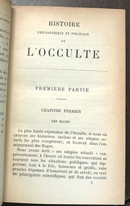 HISTOIRE DE L'OCCULTE - Fabart, Flammarion, 1885 OCCULT SORCERY MAGIC - SIGNED