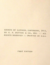 GHOSTS OF LONDON - Elliott O'Donnell, 1st 1933 GHOSTS SPIRITS HAUNTINGS ENGLAND