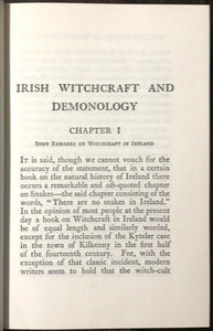 IRISH WITCHCRAFT AND DEMONOLOGY - 1st, 1973 - DEMONS CURSES POSSESSION PROPHECY