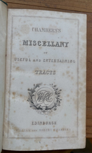 1846 - CHAMBERS'S MISCELLANY - NATURAL MAGIC, HISTORY, POETRY, ANIMALS