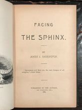 FACING THE SPHINX - Farrington, 1st 1889 - ANCIENT EGYPT GODS SYMBOLS NUMEROLOGY