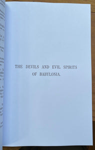 DEVILS AND EVIL SPIRITS OF BABYLONIA - 2 Vols 2012 - INCANTATIONS GHOSTS DEMONS