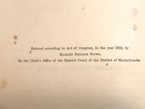 HARRIET BEECHER STOWE, THE MINISTER'S WOOING ~ 1st / 1st 1859; Anti-Slavery