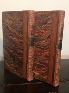 THE TOWN by LEIGH HUNT, 1st/1st, 1848 - 2 Volumes with HANDWRITTEN LETTER, HUNT