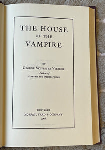 HOUSE OF THE VAMPIRE - Arno Press / Viereck, 1st 1976 - PSYCHIC BISEXUAL VAMPIRE