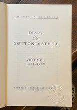 DIARY OF COTTON MATHER - 1957 - WITCHCRAFT, PERSECUTION, COLONIAL NEW ENGLAND