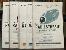 LA RADIESTHESIE POUR TOUS (11 ISSUES) - 1st 1961 DOWSING, DIVINATION, MAGNETISM