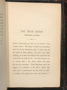 THE DEAD LEMAN AND OTHER TALES FROM THE FRENCH - Lang, Sylvester - 1st Ed, 1889