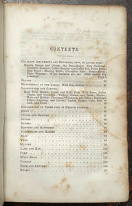 1846 FRENCH DOMESTIC COOKERY - Audot, 1st Ed - COOKBOOK, RECIPES, WINE, CULINARY