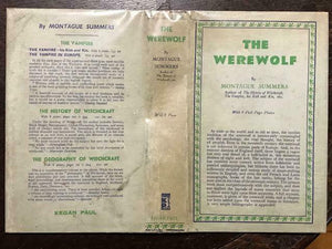 THE WEREWOLF - Montague Summers - 1st Ed, 1933 OCCULT WITCHCRAFT LYCANTHROPY