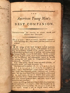 1801 INSTRUCTOR OR A YOUNG MAN'S BEST COMPANION - Fisher SCIENCE MATH ACCOUNTING