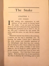 THE SNAKE F. Inglis Powell 1st/1st 1912 Vampire Cult of Kali India Gothic Horror