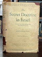 A.E. WAITE - THE SECRET DOCTRINE IN ISRAEL - 1955 KABALA FALLEN ANGELS ZOHAR