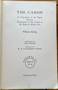 THE CANON: EXPOSITION OF THE PAGAN MYSTERY - 1st 1974 PAGANISM DIVINITY KABBALAH