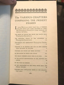 AN EXAMEN OF WITCHES - Boguet, 1971 WITCHCRAFT WITCH SORCERY PERSECUTION TRIALS