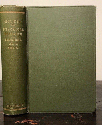 1886-1887 - SOCIETY FOR PSYCHICAL RESEARCH - OCCULT SPIRITS GHOSTS PSYCHIC