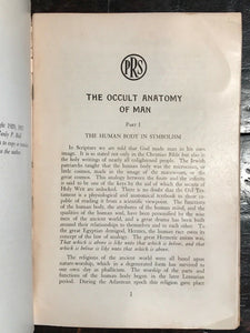 THE OCCULT ANATOMY OF MAN - Manly P. Hall, 1957 - MAGIC OCCULT HUMAN BODY