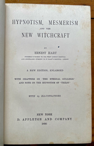 HYPNOTISM, MESMERISM AND THE NEW WITCHCRAFT - Hart 1896 - MAGNETISM SUPERNATURAL