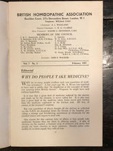 HOMOEOPATHY - BRITISH HOMOEOPATHIC ASSN JOURNALS - 11 Original Journals, 1956-8