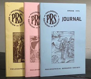 MANLY P. HALL, PHILOSOPHICAL RESEARCH SOCIETY JOURNAL - 3 (of 4) Issues, 1975