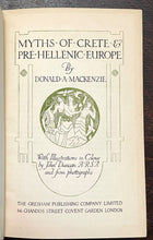 MYTHS OF CRETE, PRE-HELLENIC EUROPE - MacKenzie 1920 GODDESS CULT ATLANTIS MAGIC