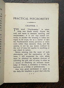 PRACTICAL PSYCHOMETRY - 1913 SPIRITS, CLAIRVOYANCE, AURAS, MAGNETISM, TELEPATHY