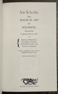 ARS NOTORIA: MAGICAL ART OF SOLOMON - 2006 - CABALISTIC ANGELIC MAGICK GRIMOIRE