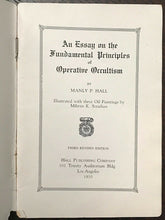 ESSAY ON THE FUNDAMENTAL PRINCIPLES OF OPERATIVE OCCULTISM - Hall, 1930 OCCULT