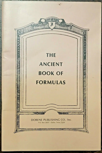 ANCIENT BOOK OF FORMULAS - 1967, Dorene Pub - OCCULT SPELLS WITCHCRAFT GRIMOIRE