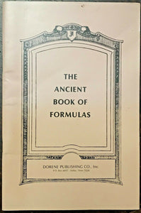 ANCIENT BOOK OF FORMULAS - 1967, Dorene Pub - OCCULT SPELLS WITCHCRAFT GRIMOIRE