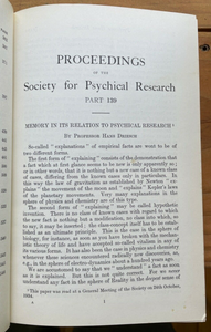 1935 SOCIETY FOR PSYCHICAL RESEARCH - OCCULT SPIRITS MEDIUMS TELEPATHY ESP