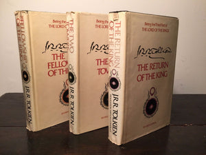 LORD OF THE RINGS TRILOGY, J.R.R. Tolkien 1965 Box Set HC/DJ Hobbit Fantasy