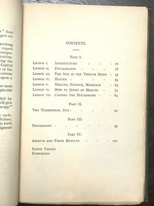 PSYCHISCOPY - 1st Ed, 1905 ASTROLOGY ZODIAC METAPHYSICS DIVINATION PROPHECY