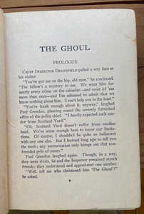 THE GHOUL - Frank King, 1st 1929 - GOTHIC HORROR LIT, EGYPTOLOGY, KARLOFF FILM