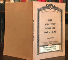 ANCIENT BOOK OF FORMULAS - 1967, Dorene Pub - OCCULT SPELLS WITCHCRAFT GRIMOIRE