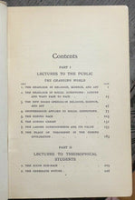 THE CHANGING WORLD - Annie Besant, 1st 1909 THEOSOPHY, ART, RELIGION, EVOLUTION