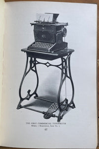 STORY OF THE TYPEWRITER, 1873-1923 - 1st Ed, 1923 - TYPING INVENTION PROGRESS