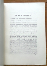 1927 - KITAB AL-SHIFA / BOOK OF REMEDY - AVICENNAE - ANCIENT SCIENCES ALCHEMY