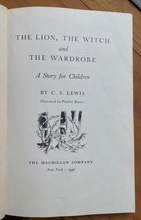 THE LION, THE WITCH & THE WARDROBE - C.S. Lewis, 1st US Ed / 2nd Printing - 1953