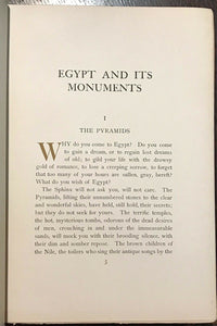 EGYPT AND ITS MONUMENTS, 1912 - ANCIENT EGYPT TEMPLES HISTORY ILLUSTRATED