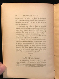 1894 NATURAL LAWS OF MUSICAL EXPRESSION - HANS SCHMITT - 1st/1st Music Physics