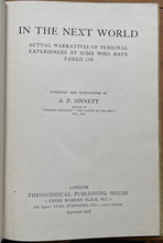 IN THE NEXT WORLD: EXPERIENCES BY THOSE WHO HAVE PASSED - Sinnett 1918 AFTERLIFE