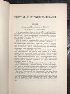 THIRTY YEARS OF PSYCHICAL RESEARCH, Charles Richet 1st/1st 1923 Metaphysics