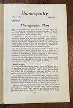 HOMOEOPATHY: BRITISH HOMOEOPATHIC ASSN - ALTERNATIVE NATURAL MEDICINE March 1958