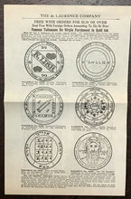 1920s DE LAURENCE OCCULT CATALOG ADS - TALISMANS SEALS DIVINATION ANGELS DEMONS